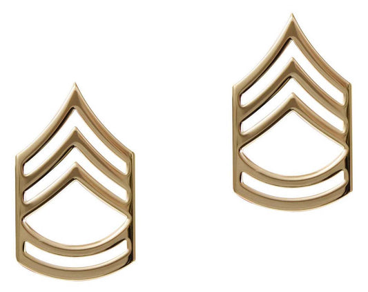 Rothco Sergeant First Class Polished Insignia Pin - Gold