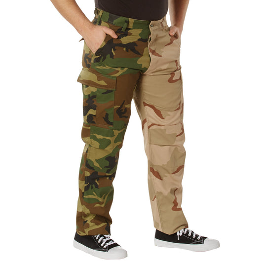 Rothco Two-Tone Camo BDU Pants - woodland / tri-color camo