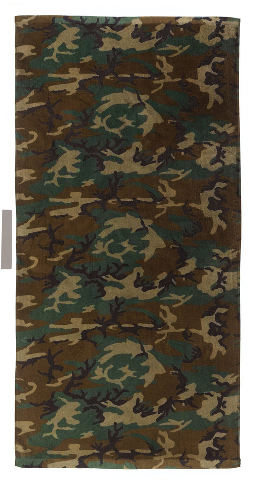 Rothco Beach Towel - Military Insignia : Woodland Camo