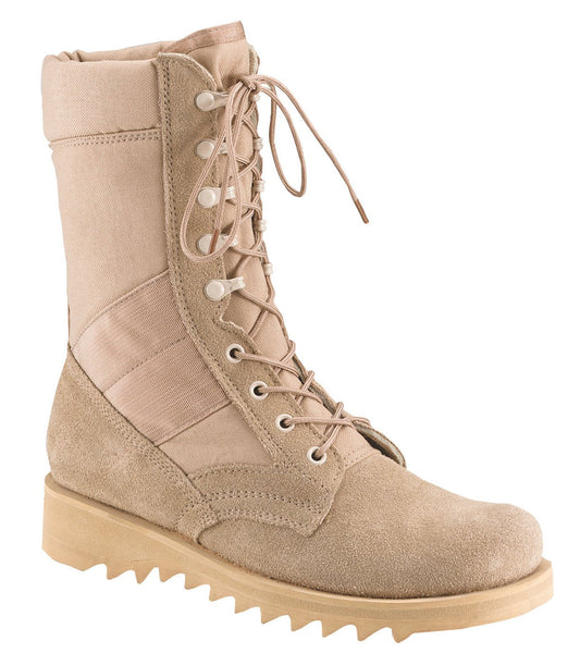 Rothco G.I. Type Ripple Sole Desert Tan Jungle Boots - 10 Inch
