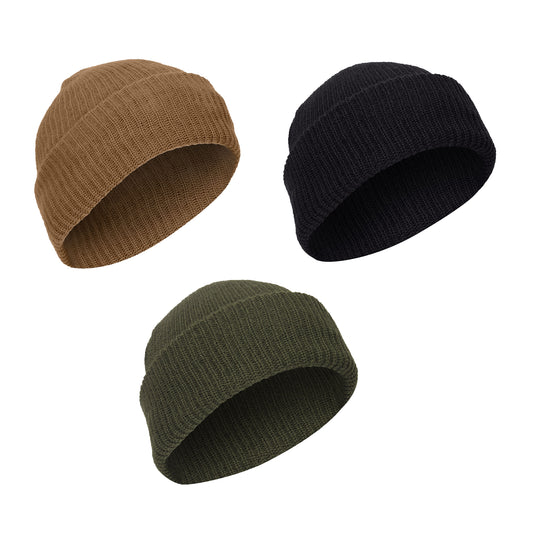 Acrylic Knit Beanie Hat – 3 Pack / 5 Pack Options