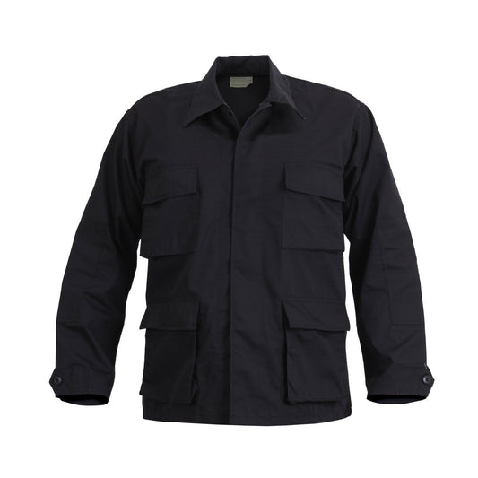 Rothco Rip-Stop SWAT Cloth BDU Shirt (65% Poly / 35% Cotton) - black