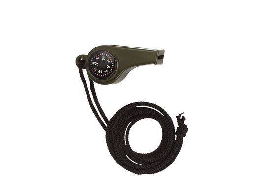 Rothco 3-1 Super Whistle with Compass & Thermometer - Olive Drab