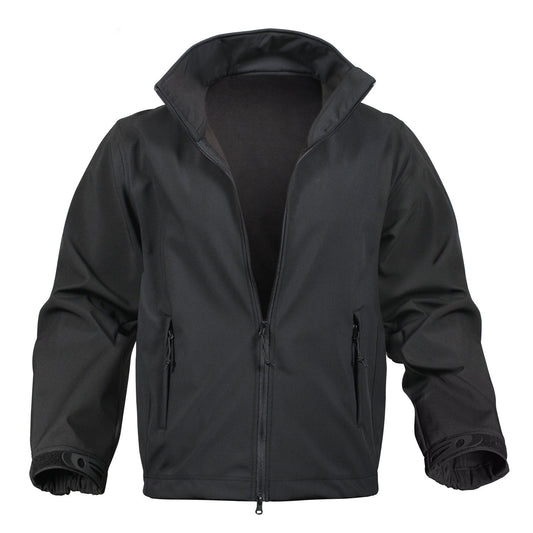 Rothco Black Soft Shell Uniform Jacket: Large